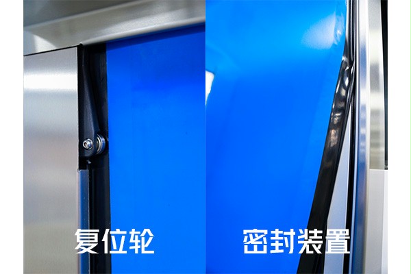 拉链快速门复位机构 拉链快速门复位机构